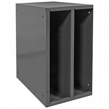 DURHAM MFG Storage Cabinet 2 Openings Gray Steel, 49H245