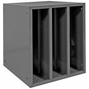 DURHAM MFG Storage Cabinet 3 Openings Gray Steel, 49H246
