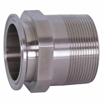 DIXON VALVE COUPLING Male Clamp Adapter 304SS 2 OD 2 NPT, 58DD52