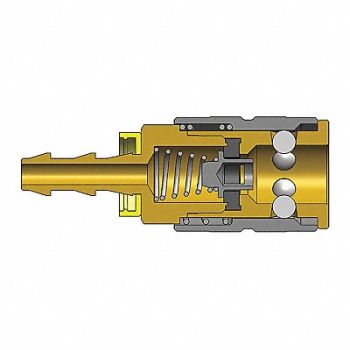 DIXON VALVE COUPLING FSeries Man Coupler1/4 Push Barb3/8 BR, 58CT55