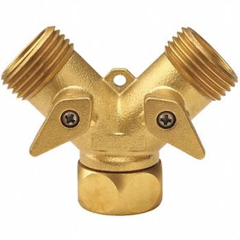 DIXON VALVE COUPLING Garden Hose Y Valve, 58DV22