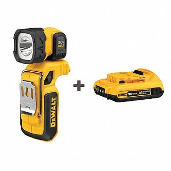 DEWALT RechargeableWorklightKit 20V MAXBattery, 58JL91