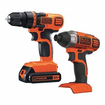 BLACK DECKER Drill/Driver/Impact Combo Kit 20V, 58KU93