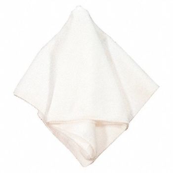 MICROFIBER TECHNOLOGIES Microfiber Cloth Gen Purpose 16x16 Wht, 58LC02