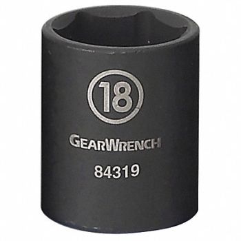 GEARWRENCH Impact Socket 3/8 Drive 6pt. 17mm, 58LD08