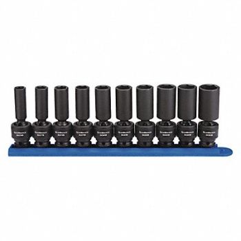 GEARWRENCH Metric Deep Impact Socket 3/8 D 10pcs., 58LD58