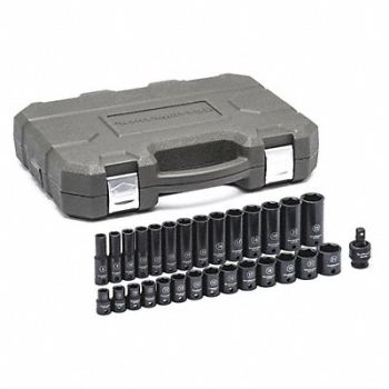 GEARWRENCH Metric Impact Socket 3/8 D 6pt. 29pcs., 58LD59
