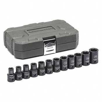 GEARWRENCH Metric Impact Socket Set 1/2 D 12pcs., 58LD62
