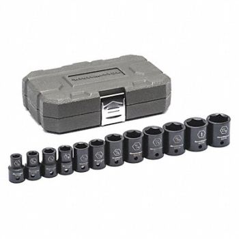 GEARWRENCH SAE Impact Socket Set 1/2 D 12pcs., 58LD63
