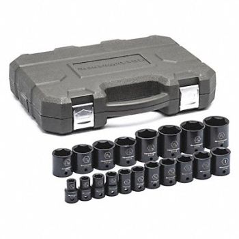 GEARWRENCH SAE Impact Socket Set 1/2 D 19pcs., 58LD64