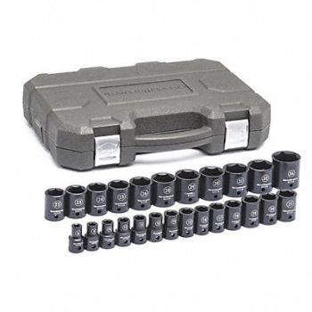 GEARWRENCH Metric Impact Socket Set 1/2 D 25pcs., 58LD65