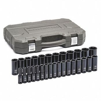 GEARWRENCH Metric Deep Impact Socket 1/2 D 29pcs., 58LD67