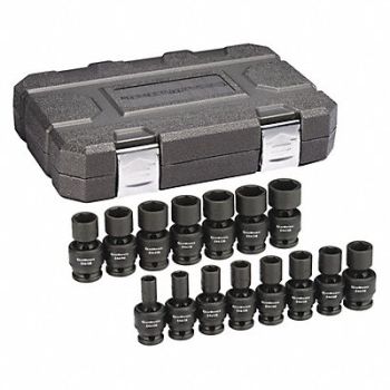 GEARWRENCH Metric Impact Socket Set 1/2 D 15pcs., 58LD69