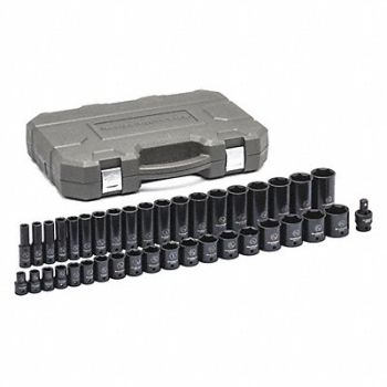 GEARWRENCH SAE Impact Socket Set 1/2 D 6pt. 39pcs., 58LD73