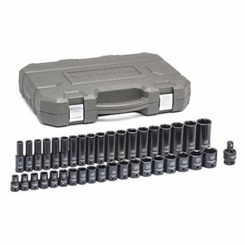GEARWRENCH Metric Impact Socket Set 1/2 D 39pcs., 58LD74
