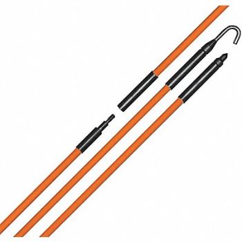 EAGLE TOOL US Fiberglass Wire Fishing Rods 16 ft, 58PC88