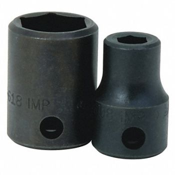 WILLIAMS Standard Impact Socket 1/2 D 6Pt 3/8, 58UG02