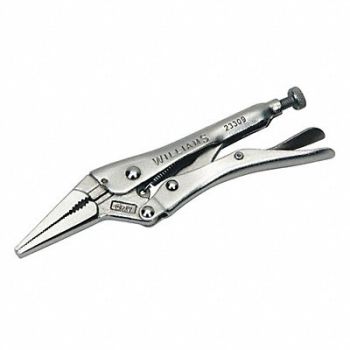 WILLIAMS Long Locking Pliers w/Cutter 9, 58UA23