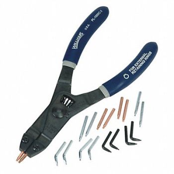 WILLIAMS Snap Ring Pliers and Tips Set, 58UD84
