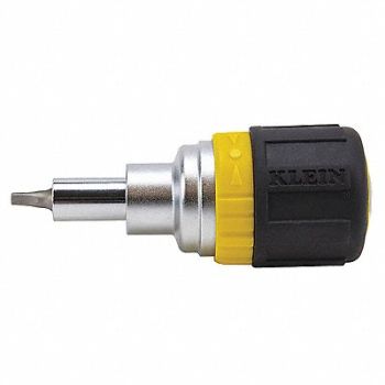 KLEIN TOOLS Stubby Screwdriver Square Recess 6-In-1, 58UR42
