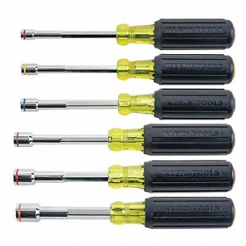 KLEIN TOOLS Hollow Shank Nut Driver Set, 58UT18