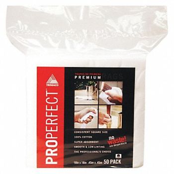 TRIMACO Squares Premium Rags Bag 18 PK50, 58UU52