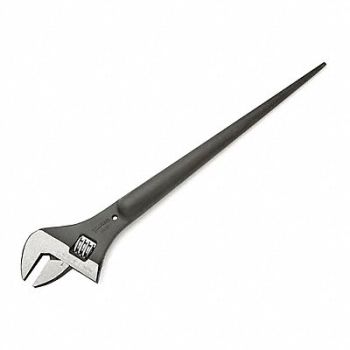 WILLIAMS Adjustable Wrench Construction Black, 58XA87