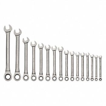 WILLIAMS Combo Ratchet Wrench Set 1/4-1-1/4 16pc, 58XD04