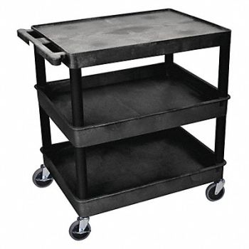 GRAINGER APPROVED Utility Cart 400 lb Load Cap. PE, 13W653