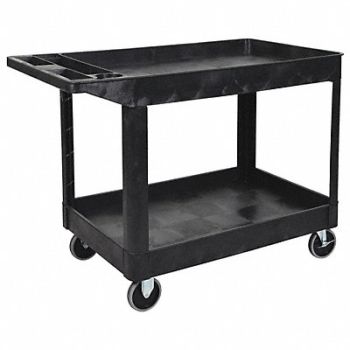 LUXOR Utility Cart (2) Shelf Heavy Duty, 58ZZ87