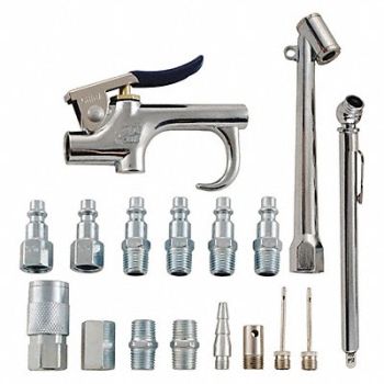 CAMPBELL HAUSFELD Air Tool and Accessory Kit 1/4 I/M 17pc, 59DH12