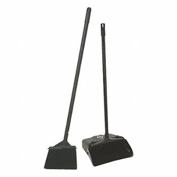 TOUGH GUY Lobby Broom and Dust Pan 31 in Handle L, 59JM32