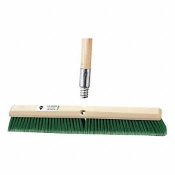 TOUGH GUY Push Broom 60 in Handle L 18 in Face, 59JM41
