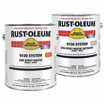 RUST-OLEUM Epoxy Activator/Finish SafetyOrange 1gal, 59YE61