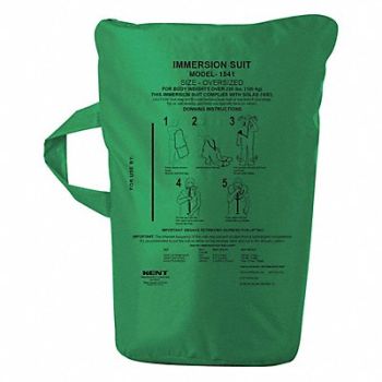 KENT SAFETY Immersion Suit Uscg Bag Green, 59ME30