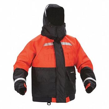 KENT SAFETY Flotation Jacket Deluxe Hood Org 3XL, 59ME99