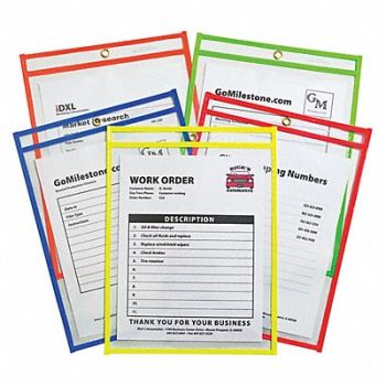 C-LINE PRODUCTS Shop Ticket Holder Neon Color 9x12 PK25, 59PC80