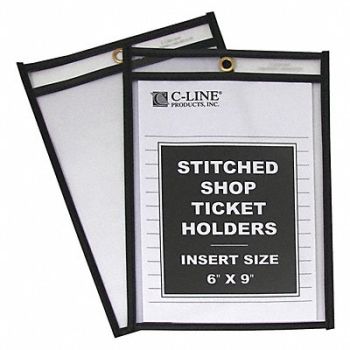 C-LINE PRODUCTS Shop Ticket Holders 2 Side 6 x 9 PK25, 59PC89