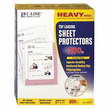 C-LINE PRODUCTS Page Protector Poly Clear 11x8.5 PK200, 59PE01