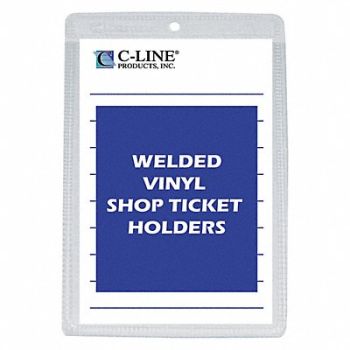 C-LINE PRODUCTS Shop Ticket Holder Vinyl Clear 5x8 PK50, 59PE52