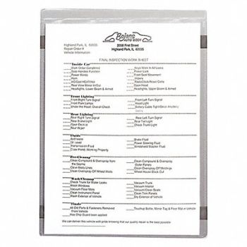 C-LINE PRODUCTS Shop Ticket Holder Magnetic 8.5x11 PK15, 59PE59