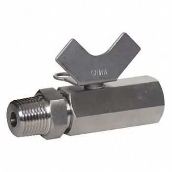 GRAINGER APPROVED Ball Valve 1/2 FNPT x MNPT SS, 1PZB8