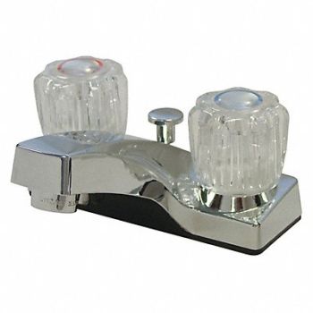 B K Faucet Non-Met 2 Acrylic Handle w/Pop Up, 59ZC10