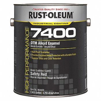 RUST-OLEUM H7153 7400 Alkyd Enamel Safety Red 1 gal., 5A271