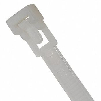 POWER FIRST Cable Tie Releasable 11.9 Natural PK100, 36J201