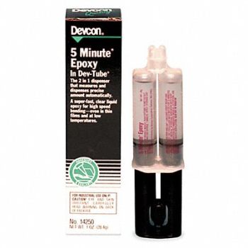 DEVCON Epoxy Adhesive Syringe 1 1 Mix Ratio, 5A462