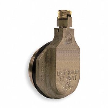 GRAINGER APPROVED Drum Safety Vent Brass Horizontal, 5A506