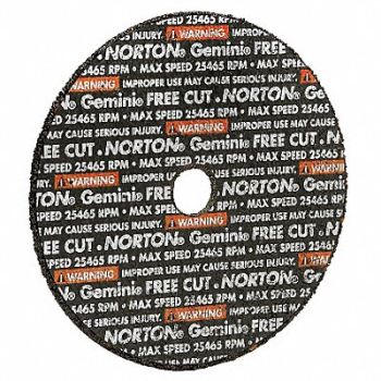 NORTON CutOff Wheel GeminiFreeCut 3 x.062 x3/8, 5A924