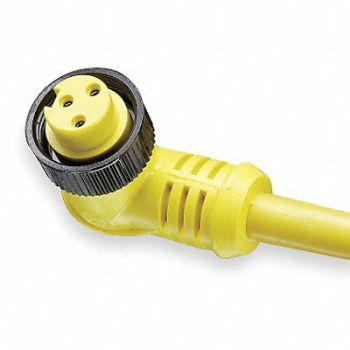 BRAD HARRISON Cordset 3 Pin Receptacle Female, 5AA40