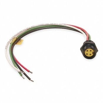 BRAD HARRISON External Thread Receptacle 4 Female 10A, 5AA57
